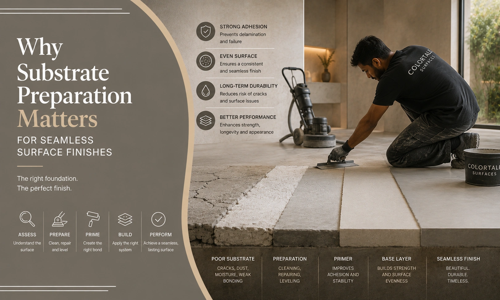 Why Substrate Preparation Matters for Seamless Surface Finishes Why Substrate Preparation Matters for Seamless Surface Finishes